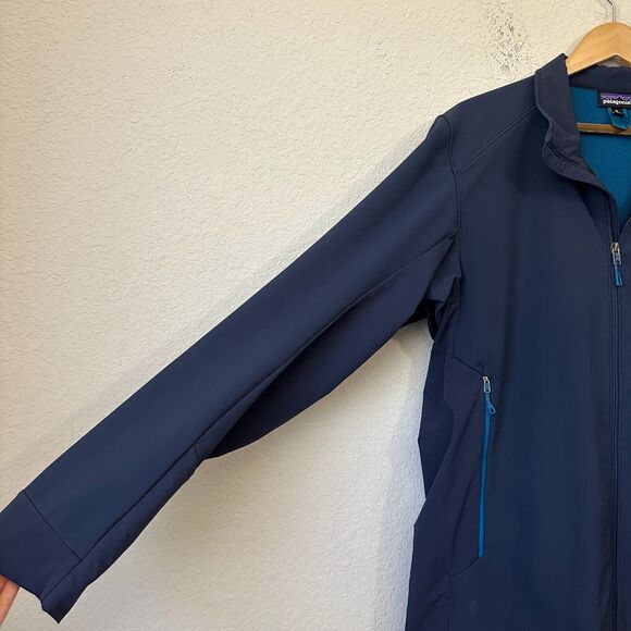 PATAGONIA Adze Hybrid Jacket Navy Blue Polartec Full Zip Stretch Outdoor - Picture 4 of 14